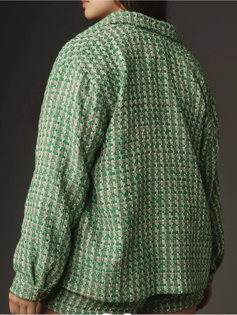 Maeve Tweed Shacket - 1X - Anthropologie